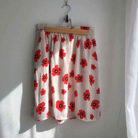 Modcloth Dresses & Skirts - ModCloth poppies skirt Modcloth Dresses & Skirts - ModCloth poppies skirt